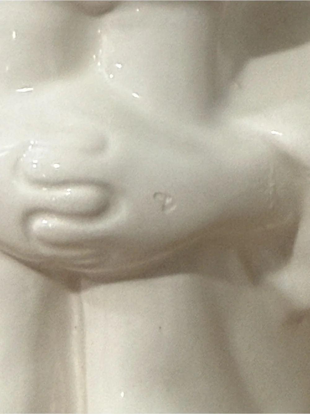 Vtg Ceramic Pierrot Clown Figurine 1980s Retro White Mime Harlequin Statue AS IS